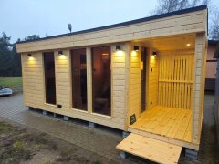 TopKing Zahradní sauna + vana Premium 6,2x2,65m