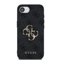 Guess Zadní kryt PU 4G Metal Logo pro iPhone 16e Grey