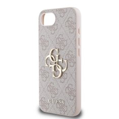 Guess Zadní kryt PU 4G Metal Logo pro iPhone 16e Pink