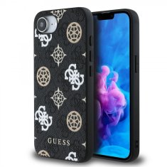 Guess Zadní kryt PU 4G Peony MagSafe pro iPhone 16e Black