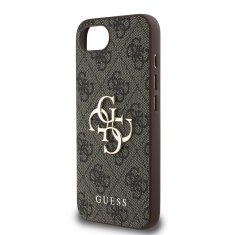 Guess Zadní kryt PU 4G Metal Logo pro iPhone 16e Brown