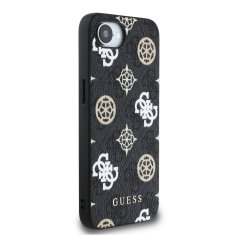 Guess Zadní kryt PU 4G Peony MagSafe pro iPhone 16e Black