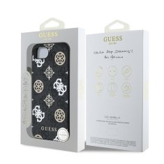 Guess Zadní kryt PU 4G Peony MagSafe pro iPhone 16e Black