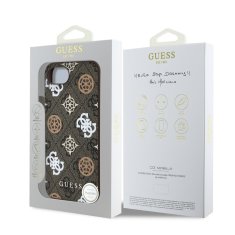 Guess Zadní kryt PU 4G Peony MagSafe pro iPhone 16e Brown