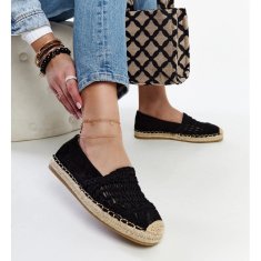 Černé ažurové espadrilky velikost 36