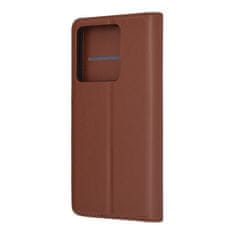 Techsuit Kožené pouzdro pro Xiaomi Redmi Note 13 Pro 5G / Poco X6 - Hnědá KP36752