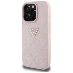 Guess Originální zadní kryt Hot Stamp 4G Pattern Triangle Metal Logo pro iPhone 16 Pro Max pink