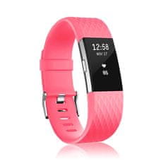 BStrap Silicone Diamond (Large) řemínek na Fitbit Charge 2, dark pink