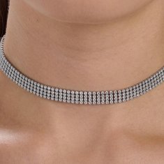 Brosway Třpytivý tenisový náhrdelník Choker Desideri BEIN021