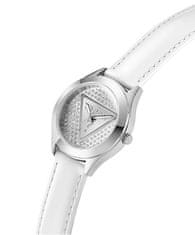 Guess Ladies White Silver Tone Analog Watch GW0745L3