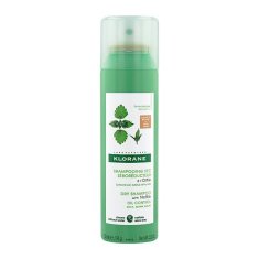 Klorane Seboregulační suchý šampon na tmavé mastné vlasy kopřiva (Dry Shampoo) (Objem 150 ml)