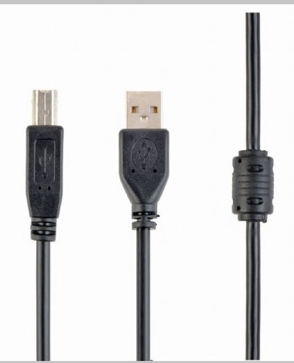 C-Tech GEMBIRD Kabel USB A-B 1,8m 2.0 HQ s ferritovým jádrem