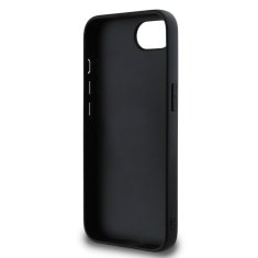 Guess Zadní kryt PU Grained 4G Metal Logo pro iPhone 16e Black