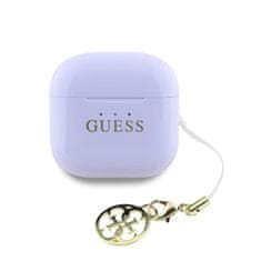 Guess Bezdrátová sluchátka Classic Logo Charm TWS Purple