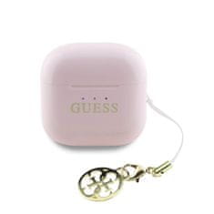 Guess Bezdrátová sluchátka Classic Logo Charm TWS Pink