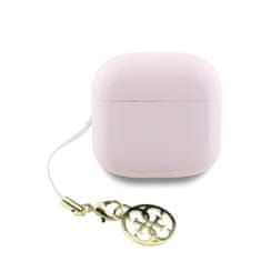 Guess Bezdrátová sluchátka Classic Logo Charm TWS Pink