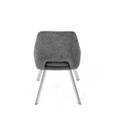 Autronic Moderní jídelní židle Židle jídelní, šedá látka, kovové nohy, broušená nerez. (DCL-W1174 GREY2)