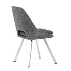 Autronic Moderní jídelní židle Židle jídelní, šedá látka, kovové nohy, broušená nerez. (DCL-W1174 GREY2)