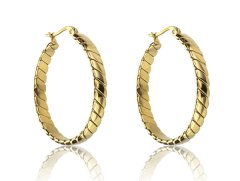 Marc Malone Elegantní kruhové náušnice Stella Gold Earrings MCE23014G