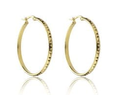 Marc Malone Pozlacené kruhové náušnice Addison Gold Earrings MCE23017G