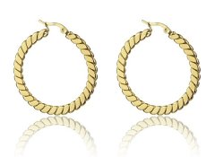 Marc Malone Pozlacené kruhy Hannah Gold Earrings MCE23016G