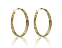 Marc Malone Výrazné kruhové náušnice Zoe Gold Earrings MCE23015G