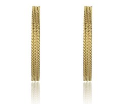 Marc Malone Výrazné kruhové náušnice Zoe Gold Earrings MCE23015G