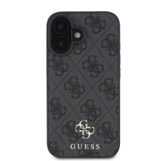 Guess Zadní kryt PU 4G Small Metal Logo MagSafe pro iPhone 16 Grey