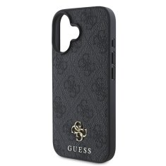 Guess Zadní kryt PU 4G Small Metal Logo MagSafe pro iPhone 16 Grey