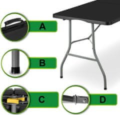 TZB Skládací cateringový stůl RICO 152 cm černý 