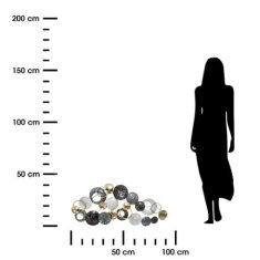 Intesi Nástěnná dekorace Lali 90x44cm kovová