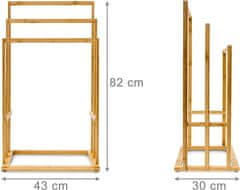 Věšák na ručníky bambus 42x24x81,5cm ED-248434