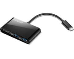 Lenovo Hub Select 4-Port USB-C, 2x USB-A + 2x USB-C, černý