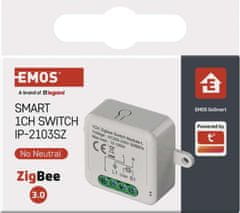 Emos GoSmart modul spínací IP-2103SZ, ZigBee, 1-kanálový (nevyžaduje N vodič)