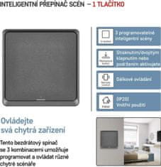 Emos GoSmart Přenosný ovladač scén IP-2001ZB, ZigBee 3.0, 1-tlačítkový