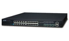 Planet SGS-6341-24T4X L3 switch, 24x1Gb, 4x10Gb SFP+, HW/IP stack, VSF/Cluster