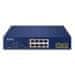 Planet PoE switch 8x1Gb + 2xSFP 1Gb, PoE 180W, 2x 802.3bt + 4x 802.3at