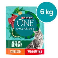 Purina ONE DUAL NATURE sterilised hovězí a spirulina 8x750 g