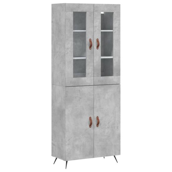 Vidaxl Skříň highboard betonově šedá 69,5x34x180 cm kompozitní dřevo