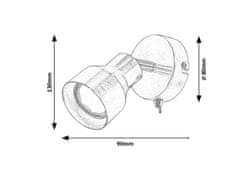 Rabalux Rabalux bodové svítidlo Blake GU10 1x MAX 50W saténová chromová 3183