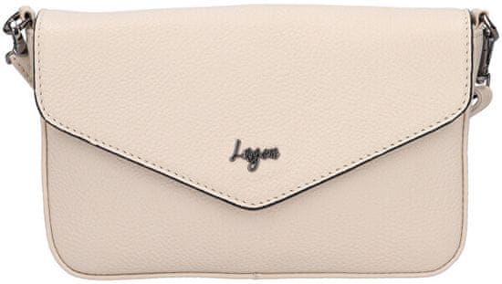 Lagen Dámská kožená crossbody kabelka LG050 white