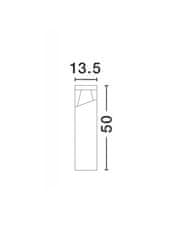 Nova Luce NOVA LUCE venkovní sloupkové svítidlo LOCK hliník tmavě šedá bílý a čirý akrylový difuzor LED 12W 220-240V 45st. IP54 3000K nebo 4000K 813104