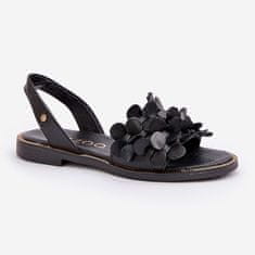 Zazoo Kožené sandály 40425 Black velikost 36