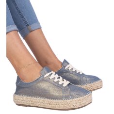 Modré třpytivé espadrilky velikost 41