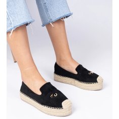 Černé espadrilky na hrubé podrážce velikost 41