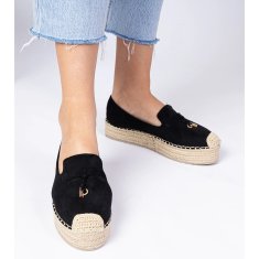 Černé espadrilky na hrubé podrážce velikost 41