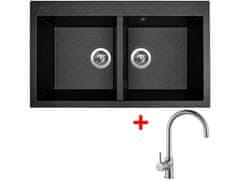 Sinks AMANDA 860 DUO Metalblack + Vitalia