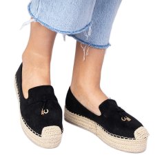 Černé espadrilky na hrubé podrážce velikost 41