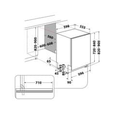 Whirlpool Vestavná myčka nádob W8I HT58 TS