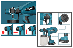 CoolCeny AKU stříkací pistole – ADM 01 + 2 baterie